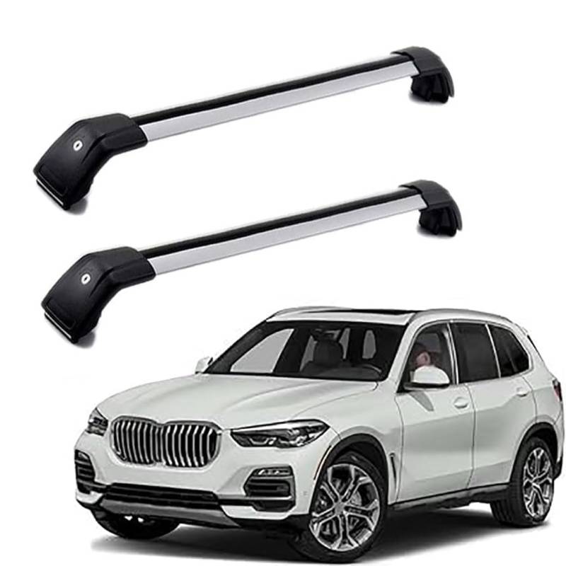 2 Stück Aluminium Dachträger Relingträger,Dachgepäckträger Alu Relingträger für BMW X5 G05 2019-2021,A von GCTRICL