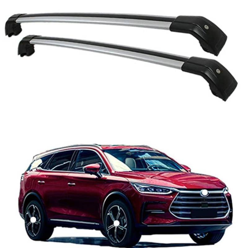 2 Stück Aluminium Dachträger Relingträger,Dachgepäckträger Alu Relingträger für BYD Tang 5 Door SUV 2018-2023,A von GCTRICL