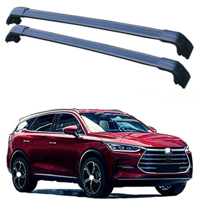 2 Stück Aluminium Dachträger Relingträger,Dachgepäckträger Alu Relingträger für BYD Tang 5 Door SUV 2018-2023,C von GCTRICL