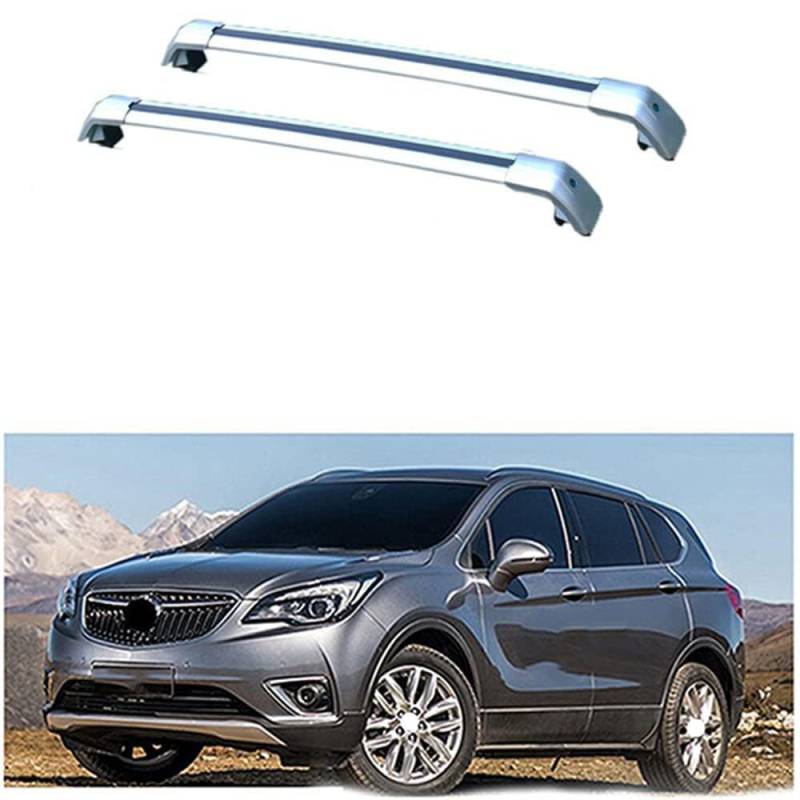 2 Stück Aluminium Dachträger Relingträger,Dachgepäckträger Alu Relingträger für Buick Envision 5 Door SUV 2014-2017,C von GCTRICL