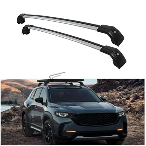2 Stück Aluminium Dachträger Relingträger,Dachgepäckträger Alu Relingträger für CX-50 CX50 2022 2023,C von GCTRICL