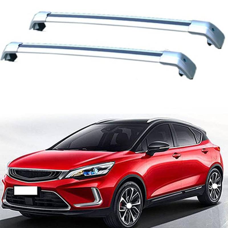 2 Stück Aluminium Dachträger Relingträger,Dachgepäckträger Alu Relingträger für Geely Emgrand GS 2016-2018,A von GCTRICL