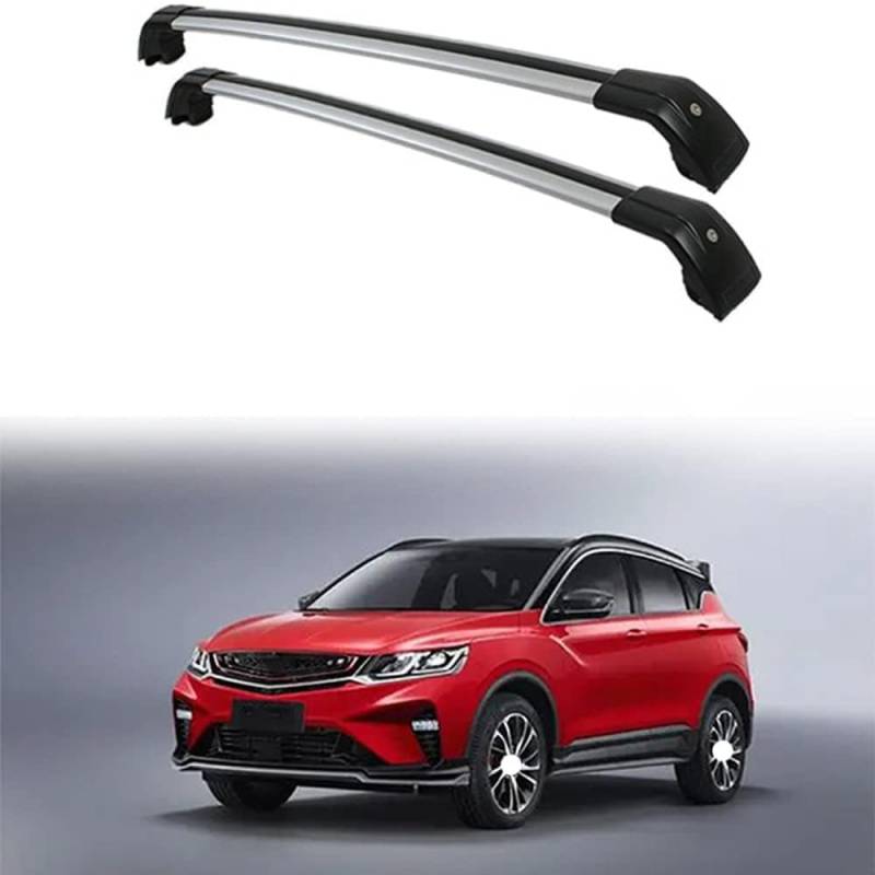 2 Stück Aluminium Dachträger Relingträger,Dachgepäckträger Alu Relingträger für Geely coolray SX11 2019-2022,B von GCTRICL