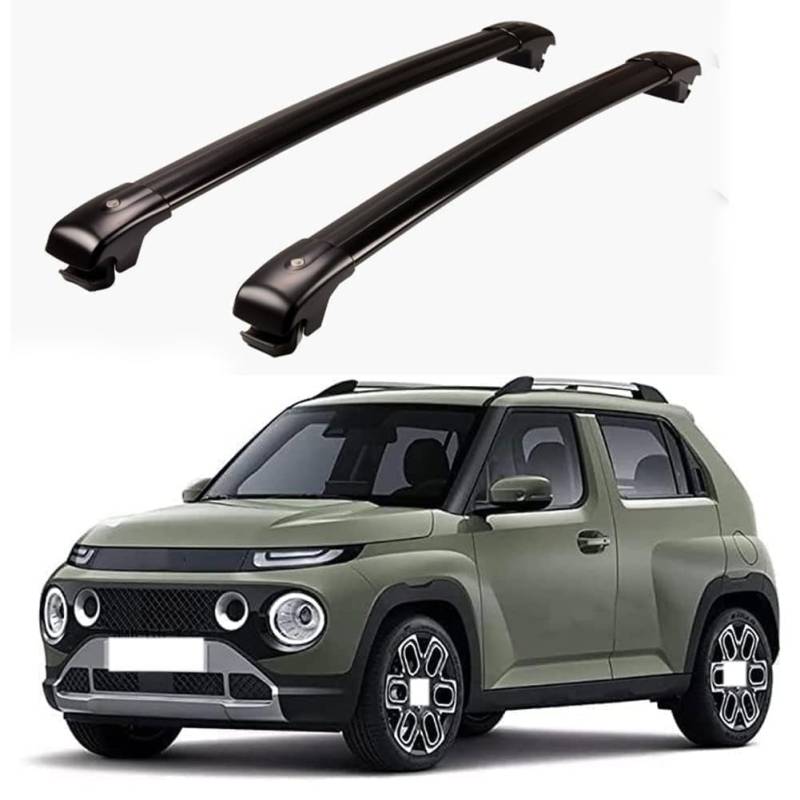 2 Stück Aluminium Dachträger Relingträger,Dachgepäckträger Alu Relingträger für Hyundai Casper 2021 2022,A von GCTRICL