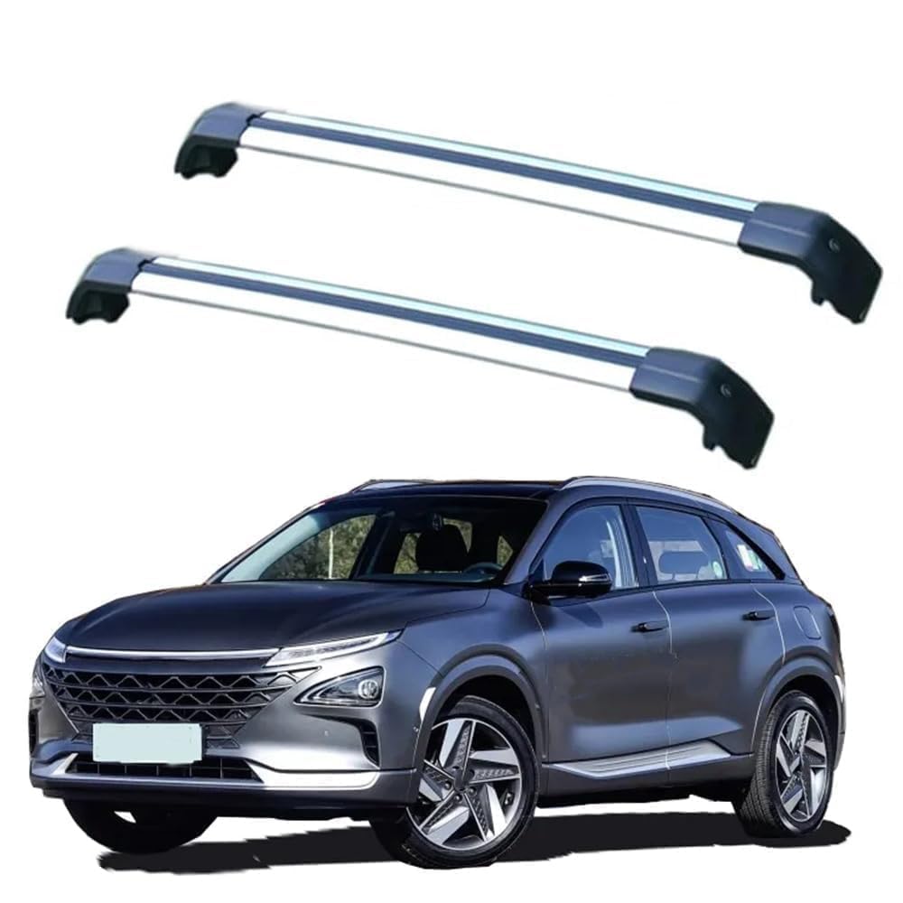 2 Stück Aluminium Dachträger Relingträger,Dachgepäckträger Alu Relingträger für Hyundai Nexo 5 SUV 2019-2021,C 2 Stück Aluminium Dachträger Relingträger,Dachgepäckträger Alu Relingträger für Hyundai Nexo 5 SUV 2019-2021,C von GCTRICL