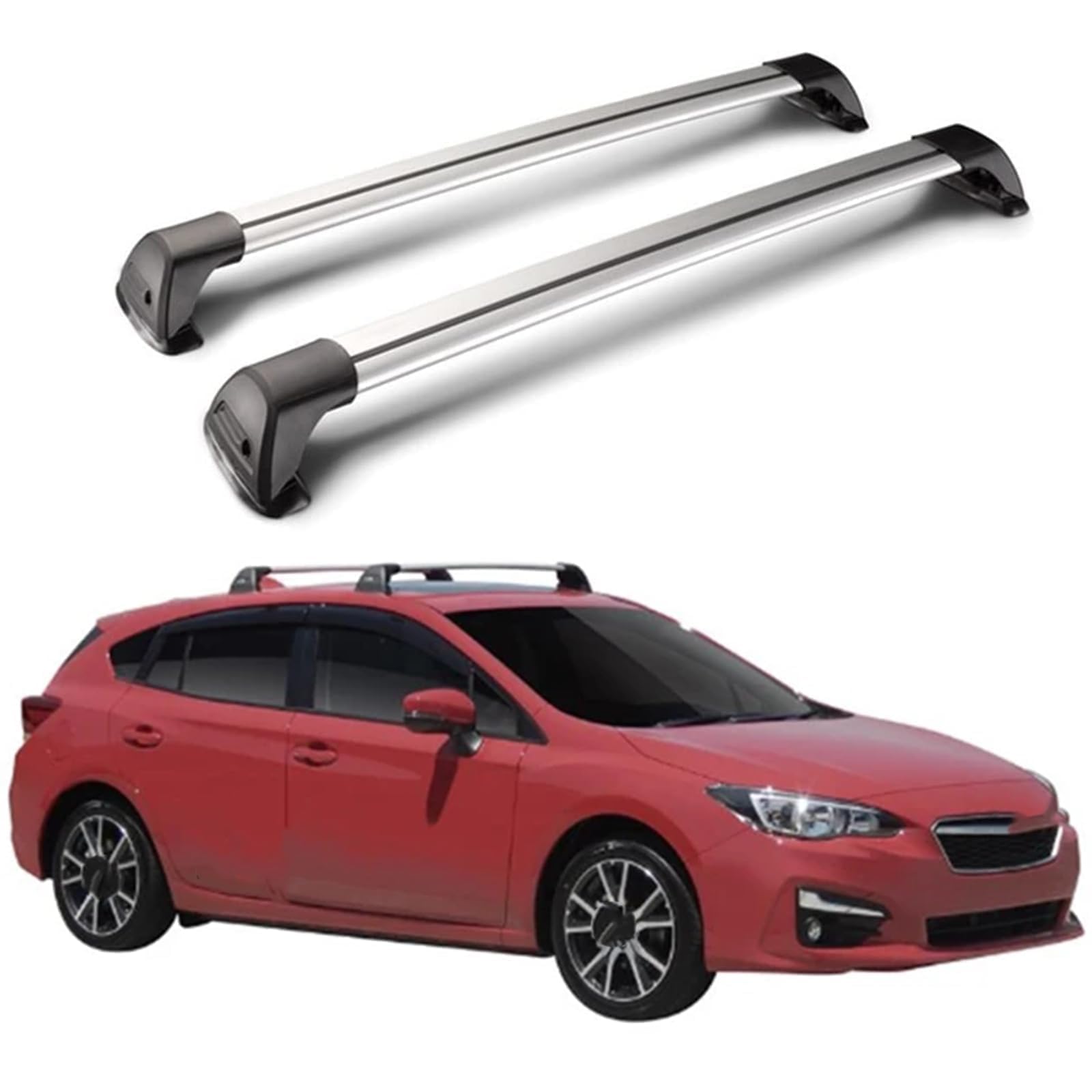 2 Stück Aluminium Dachträger Relingträger,Dachgepäckträger Alu Relingträger für Impreza 5 Door Hatch 2017-2024 2 Stück Aluminium Dachträger Relingträger,Dachgepäckträger Alu Relingträger für Impreza 5 Door Hatch 2017-2024 von GCTRICL
