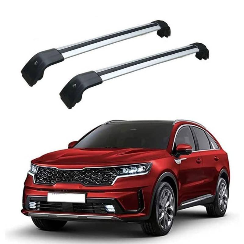 2 Stück Aluminium Dachträger Relingträger,Dachgepäckträger Alu Relingträger für KIA Seltos 2020 2021,C von GCTRICL