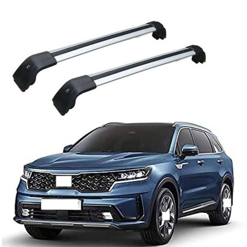 2 Stück Aluminium Dachträger Relingträger,Dachgepäckträger Alu Relingträger für KIA Sorento 2020 2021,A von GCTRICL