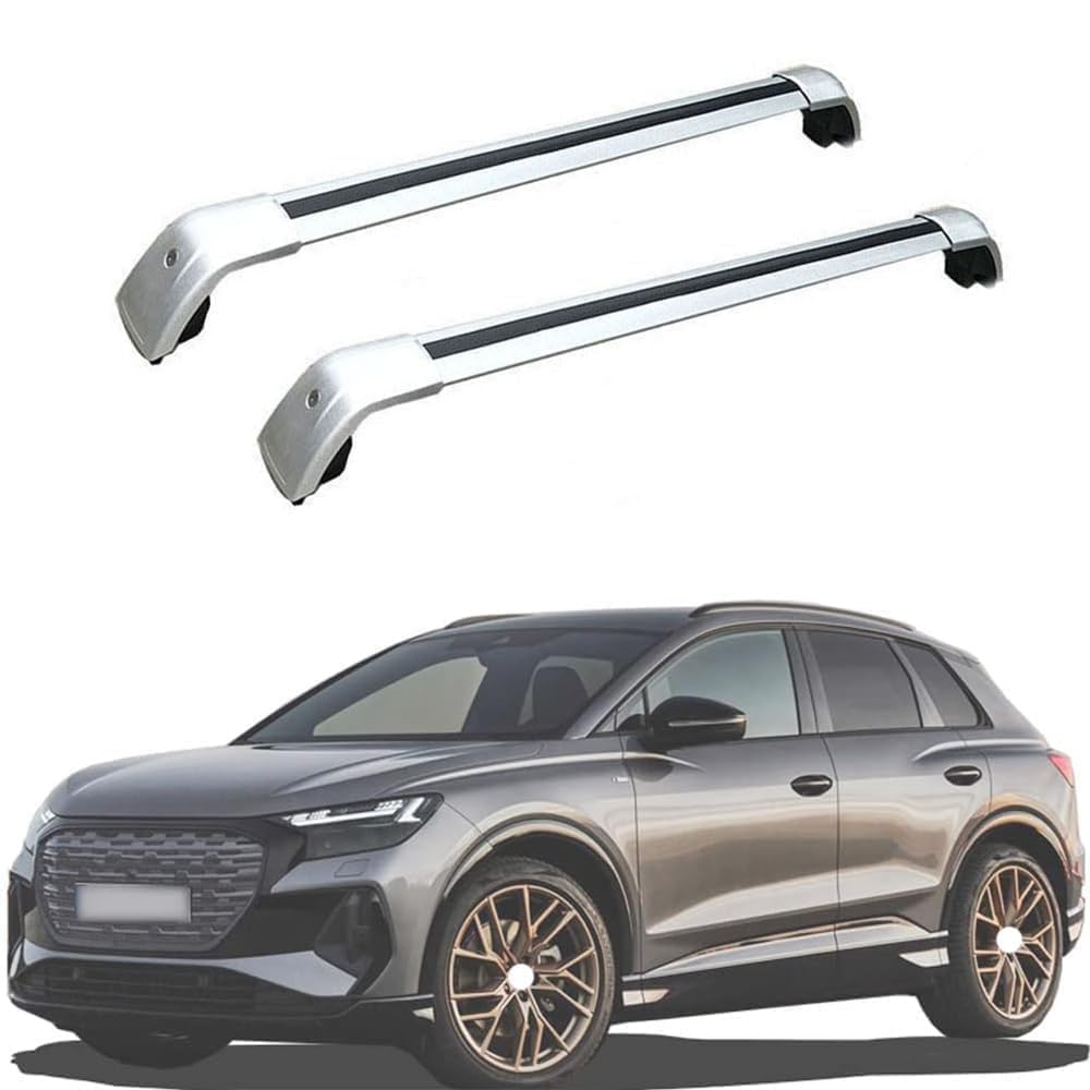 2 Stück Aluminium Dachträger Relingträger,Dachgepäckträger Alu Relingträger für Q4 E-Tron 5dr SUV 2021-2023,A 2 Stück Aluminium Dachträger Relingträger,Dachgepäckträger Alu Relingträger für Q4 E-Tron 5dr SUV 2021-2023,A von GCTRICL