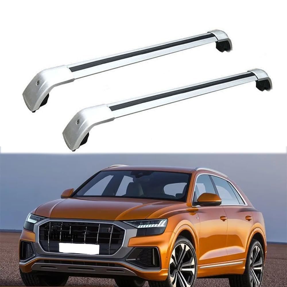 2 Stück Aluminium Dachträger Relingträger,Dachgepäckträger Alu Relingträger für Q8 (4MN) 2018-2019,A von GCTRICL