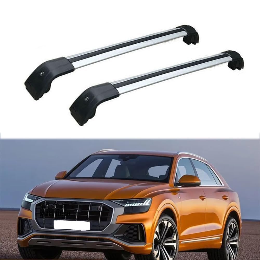 2 Stück Aluminium Dachträger Relingträger,Dachgepäckträger Alu Relingträger für Q8 (4MN) 2018-2019,B von GCTRICL