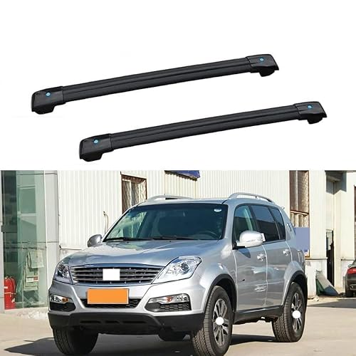 2 Stück Aluminium Dachträger Relingträger,Dachgepäckträger Alu Relingträger für SsangYong Rexton SUV 2011-2017,A 2 Stück Aluminium Dachträger Relingträger,Dachgepäckträger Alu Relingträger für SsangYong Rexton SUV 2011-2017,A von GCTRICL