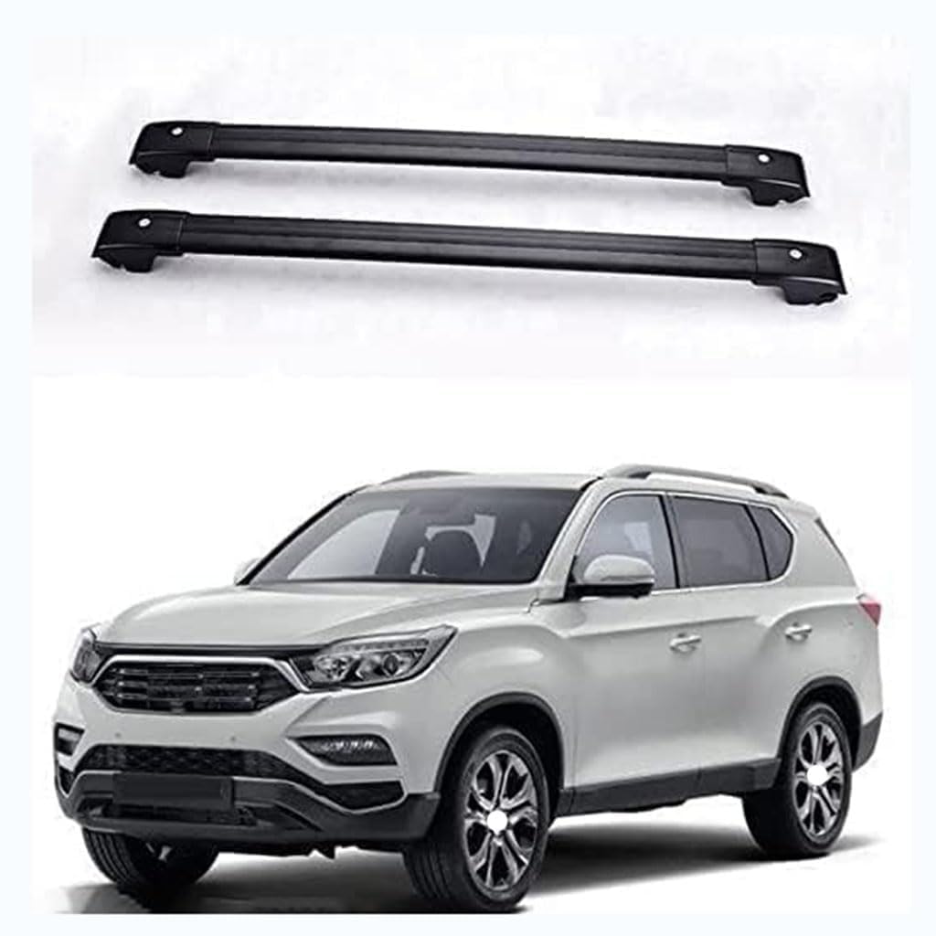 2 Stück Aluminium Dachträger Relingträger,Dachgepäckträger Alu Relingträger für SsangYong Rexton Y400 2017-2020,A 2 Stück Aluminium Dachträger Relingträger,Dachgepäckträger Alu Relingträger für SsangYong Rexton Y400 2017-2020,A von GCTRICL