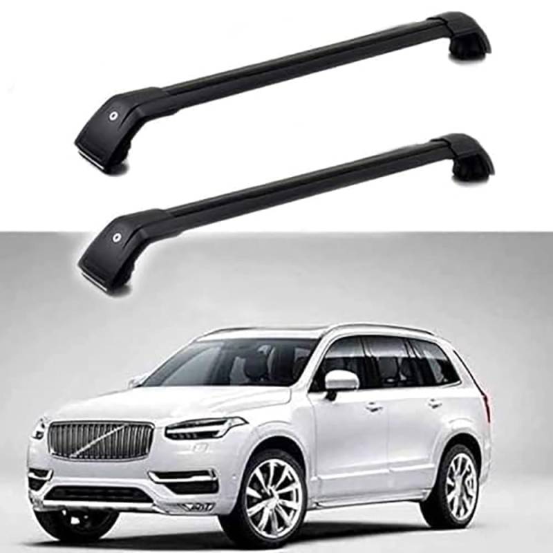 2 Stück Aluminium Dachträger Relingträger,Dachgepäckträger Alu Relingträger für XC90 2015-2020,C von GCTRICL