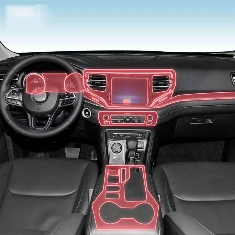 GCTTTCFX Auto-Innen-Getriebeplatte, TPU-Schutzfolie, kratzfest, Reparatur, für Jeep Commander 2022–2025 von GCTTTCFX