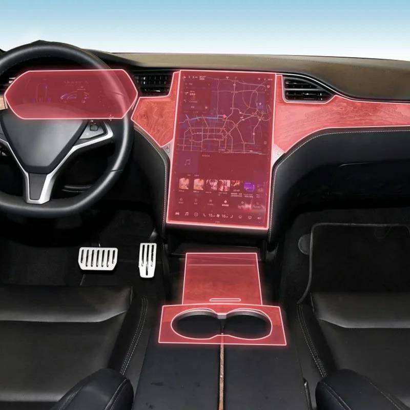 GCTTTCFX Auto-Innen-Getriebeplatte, TPU-Schutzfolie, kratzfest, Reparatur, für Tesla Model X 2020–2022 von GCTTTCFX