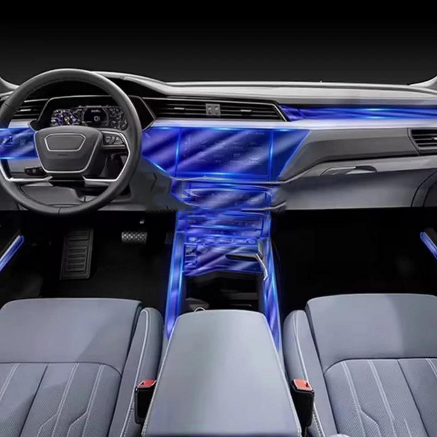 GCTTTCFX Transparente TPU-Folie für das Auto, Aufkleber für den Innenraum des Armaturenbretts, für Audi Etron E Tron 2020 2021 von GCTTTCFX