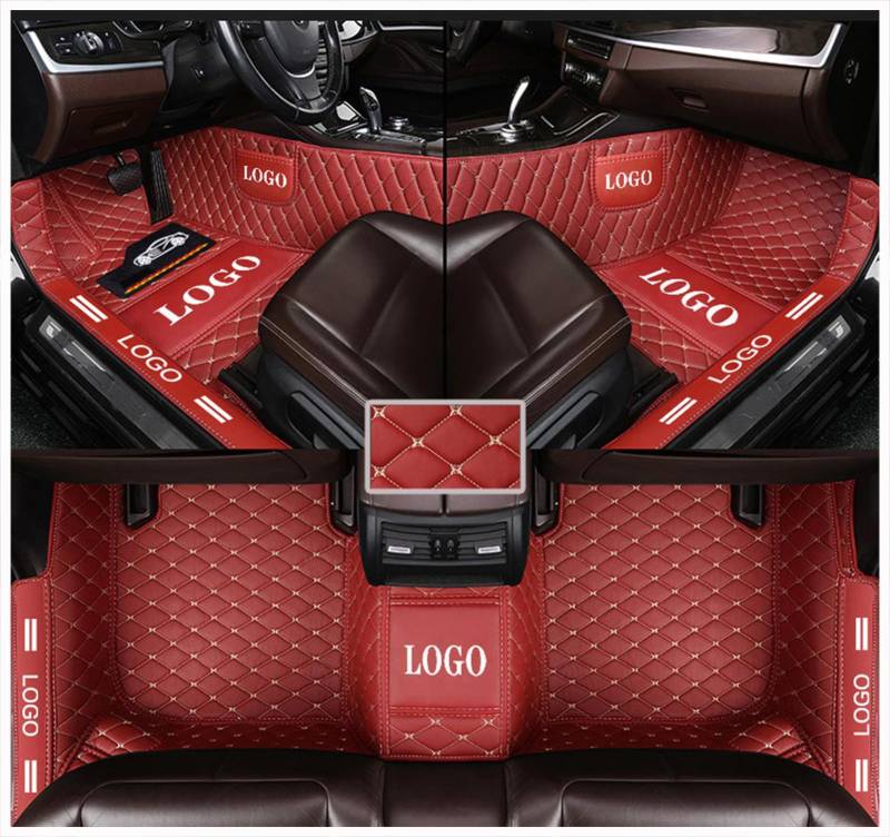 GDDUOYUE Anpassen Auto Fußmatten für 99% PKW, SUV, Vans, LKW, Schrägheck, Coupés, Kombi, PU-Leder Allwetter wasserdichte rutschfeste Nach Maß Fussmatten Set 2000-2024,Stil 13,für Toyota 1 von GDDUOYUE