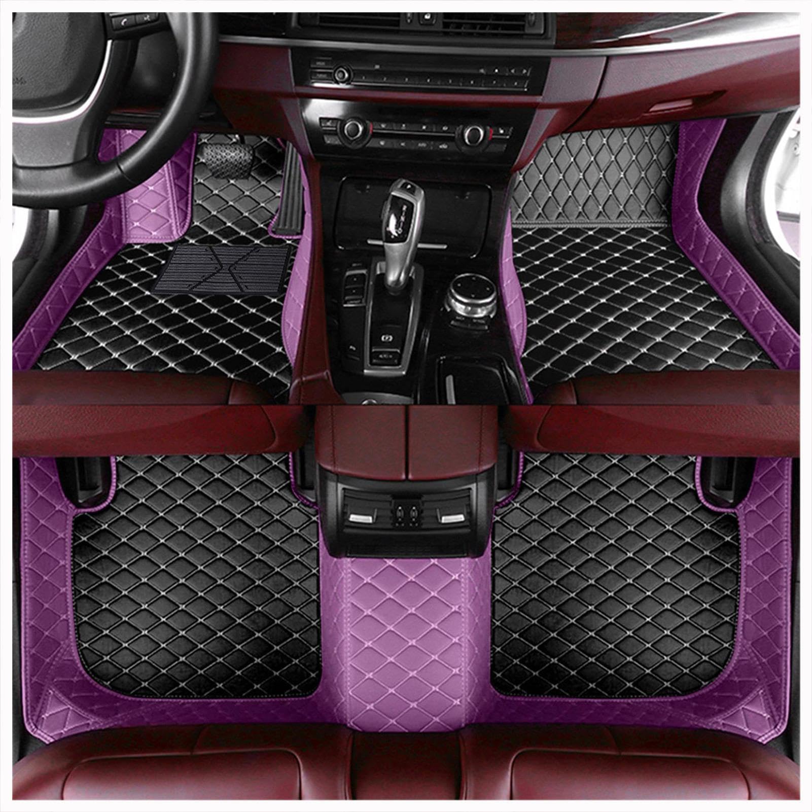 GDDUOYUE Auto Fußmatten nach Maß 99% Automodelle 2000-2024 Vollständige Abdeckung für das Auto, Allwetter-Pads, Schutz, rutschfeste Bodeneinlagen aus,Purple&Black GDDUOYUE Auto Fußmatten nach Maß 99% Automodelle 2000-2024 Vollständige Abdeckung für das Auto, Allwetter-Pads, Schutz, rutschfeste Bodeneinlagen aus,Purple&Black von GDDUOYUE