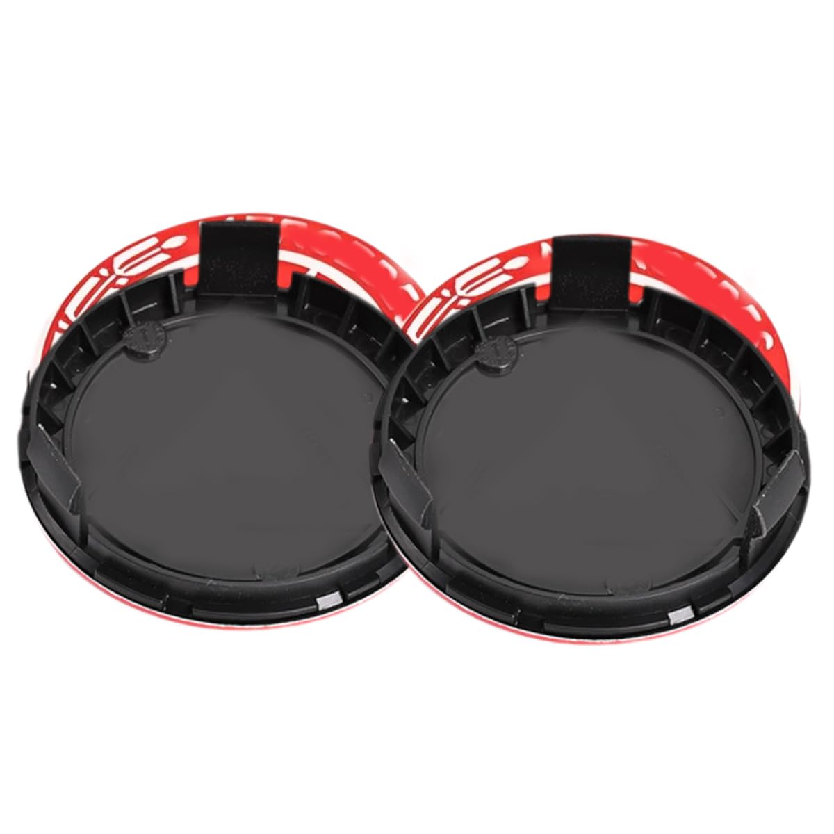 4 Stück Nabendeckel, 75MM Auto Radkappen, Überlegene Qualität Logo Wheel Centre Emblem Badge Roundel Hub Cap Elgenkappen Autozubehör Wasserdicht Staub(Rot) von GDFJBG