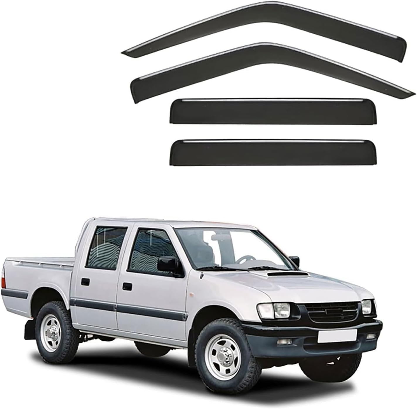 GDGFBYEH 4 Stück Windabweiser für Isuzu T17 Faster MK3 1992-2002, Auto Seitenfenster Regenschutz Regenabweiser. von GDGFBYEH