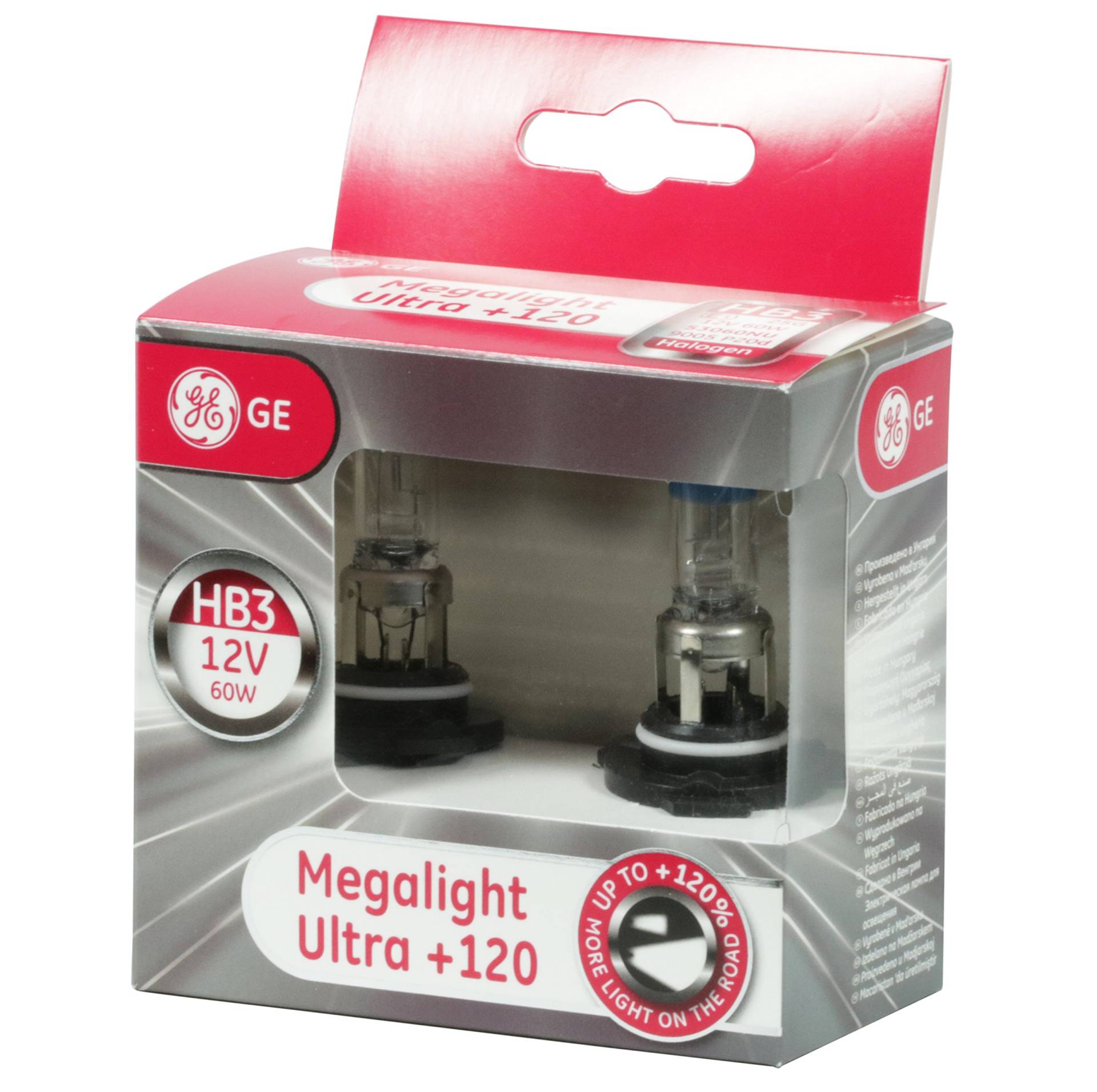 HB3 12V 60W P20d MegaLight Ultra 120% 2st. GE HB3 12V 60W P20d MegaLight Ultra 120% 2st. GE von GE