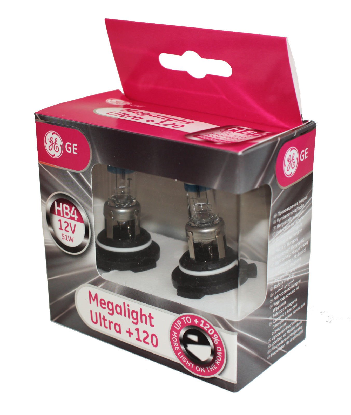 GE Megalight Ultra HB4 +120% Auto-Glühlampen (Doppelt Pack) 53070SNU von GE