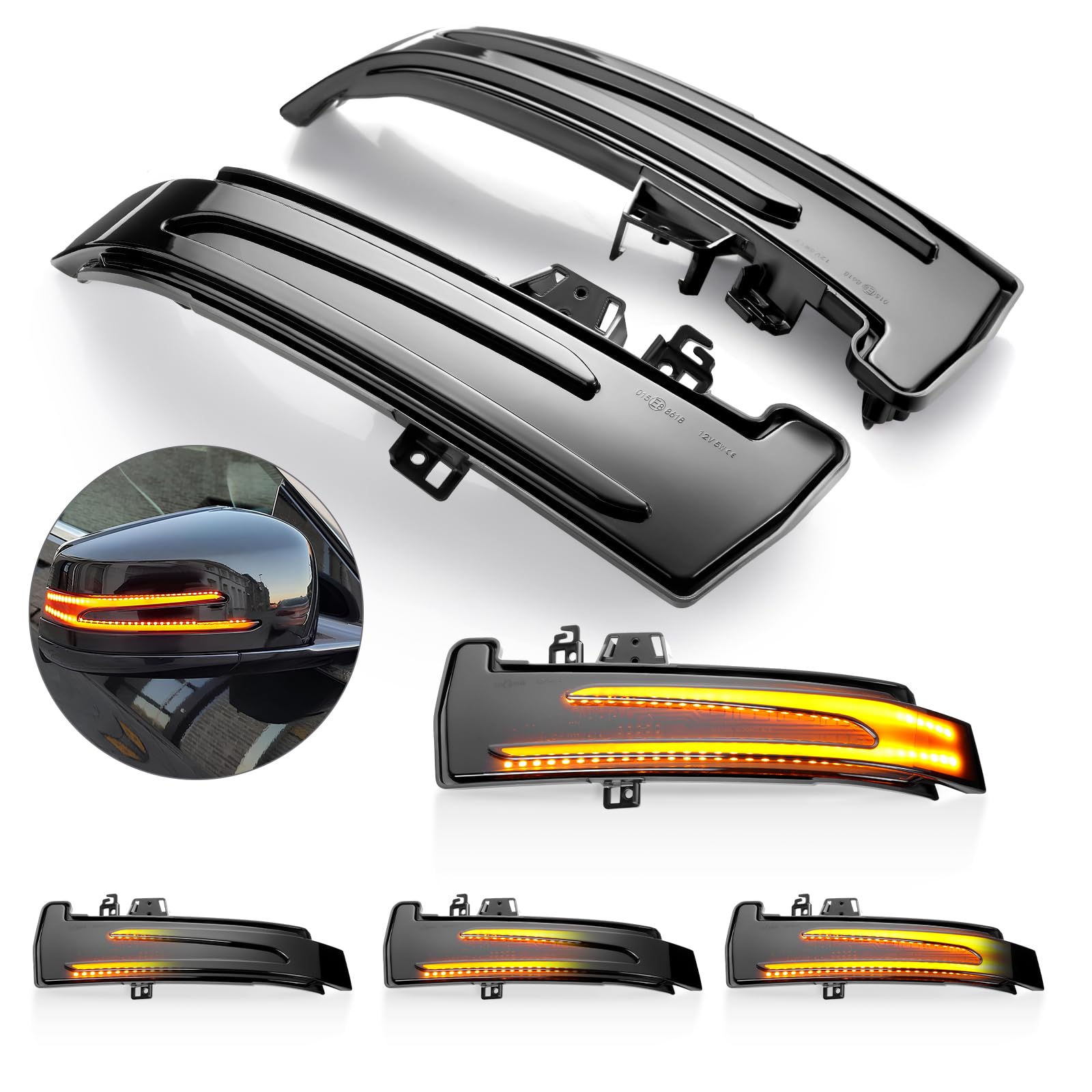 GEARCELL 1 Paar dynamische LED-Außenspiegel-Blinker, bernsteinfarben, für Mercedes Benz W204, W212, W221, A2129067401, A2129067501 GEARCELL 1 Paar dynamische LED-Außenspiegel-Blinker, bernsteinfarben, für Mercedes Benz W204, W212, W221, A2129067401, A2129067501 von GEARCELL