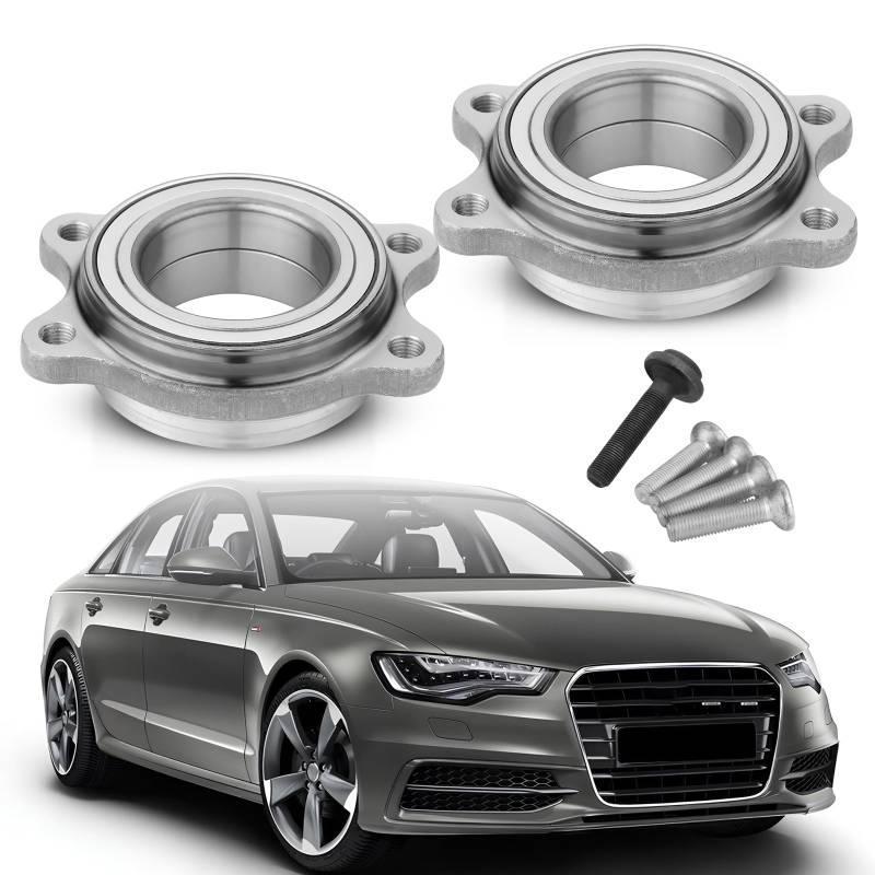 GEAREVER 2tlg Radlager Radlagersatz Radnabe vorne Kompatibel mit A4 2008-2016, A5 2007-2016, A6 2011-2018 A7 Sportback 2010-2018, A8 2010-2017, Q5 2008-2017 VKBA 6649 8K0598625 4H0498625A von GEAREVER