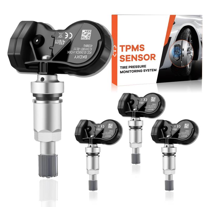 GEAREVER Reifendrucksensor Multiprotokoll TPMS Sensor RDKS 433 MHz Reifendruckkontrollsystem Passend für Opel Chevrolet Nissan Renault für fast alle Modelle 13598773, 13506028, 13581561 von GEAREVER