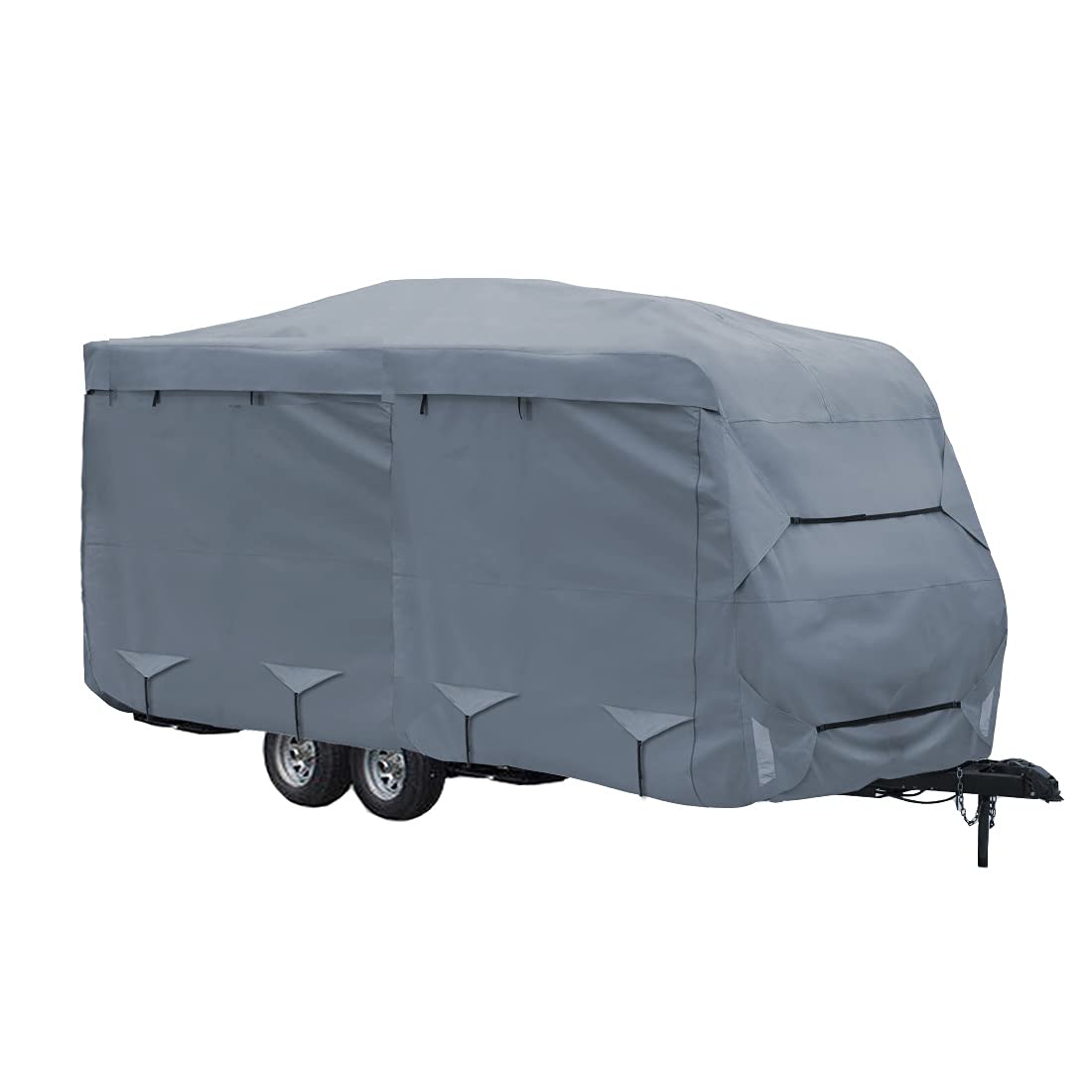GEARFLAG Abdeckung für Wohnwagen und Wohnmobile, 4 Schichten mit verstärkten winddichten Seitenriemen, Anti-UV-beständig, strapazierfähig (passend für 4,8-43,2 cm) von GEARFLAG
