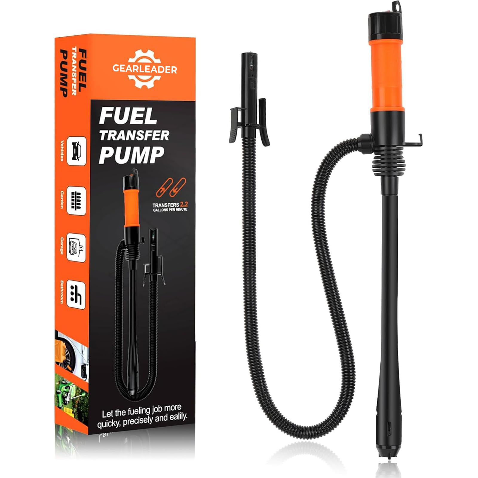 GEARLEADER Tragbare Batterie-Kraftstoffpumpe mit automatischem Stopp-Sensor, Batterie-Transferpumpen bis zu 2,6 Gallonen, Flüssigkeits-Wasser-Kraftstoff-Transferpumpe für Benzin, Diesel, Öl, GEARLEADER Tragbare Batterie-Kraftstoffpumpe mit automatischem Stopp-Sensor, Batterie-Transferpumpen bis zu 2,6 Gallonen, Flüssigkeits-Wasser-Kraftstoff-Transferpumpe für Benzin, Diesel, Öl, von GEARLEADER