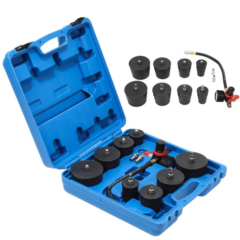 GEARMONSTER 9tlg Turbolader Ladeluft System Adapter Satz Ladeluftkühler Abdrücksatz Tester Prüfwerkzeuge für Ladeluftschläuche, Abgasturbolader und Kompressorsysteme von GEARMONSTER