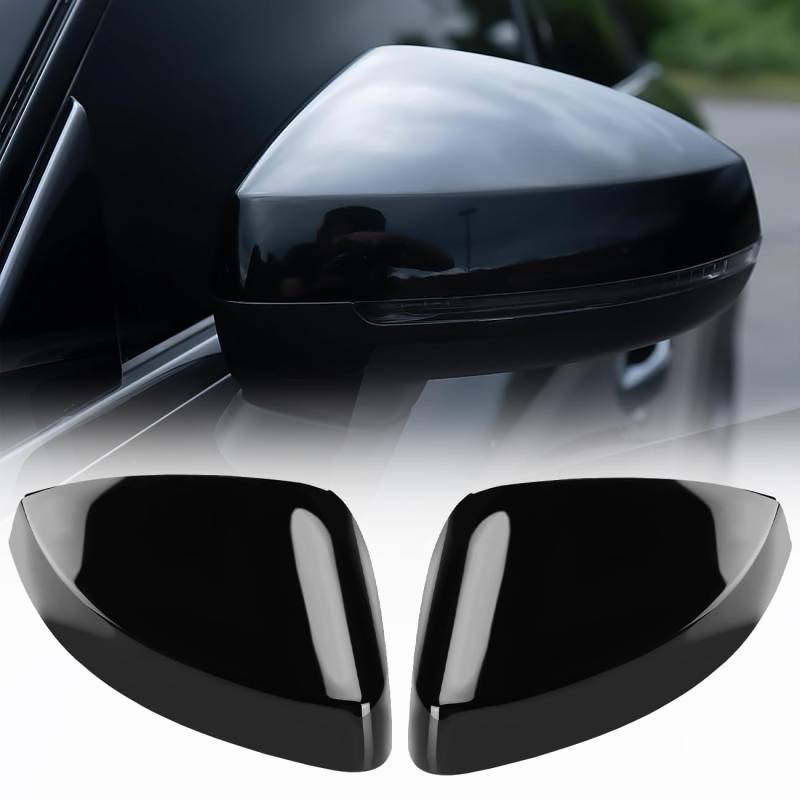 GEARMONSTER Auto Spiegelkappen, Rückspiegelgehäuse, Rückspiegelkappe Ersatz Seitenspiegel Abdeckung Kompatibel mit Au-di A3 S3 8V RS3 2013-2019, Schwarz Glänzend, 1 Paar von GEARMONSTER