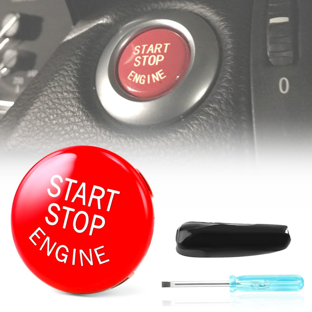 GEARMONSTER Auto Start-Stopp-Knopf, Red Start Stopp Taste, Auto Startknopf Motor Zündschalter Abdeckung Kompatibel mit BMW E90 E91 E92 E93 E60 Zündschlossabdeckung GEARMONSTER Auto Start-Stopp-Knopf, Red Start Stopp Taste, Auto Startknopf Motor Zündschalter Abdeckung Kompatibel mit BMW E90 E91 E92 E93 E60 Zündschlossabdeckung von GEARMONSTER