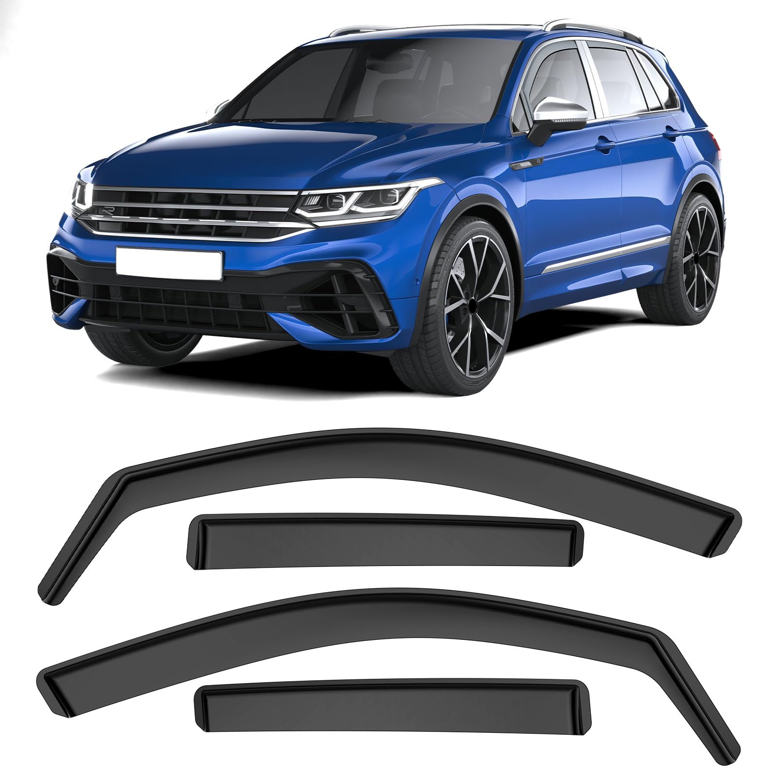 GEARMONSTER Windabweiser für VW Tiguan 2016-2023 5 Türer Autofenster Regenschutz Regenabweiser Integrierte Deflektoren Integrierter Windabweiser, 4 Stück, Schwarz GEARMONSTER Windabweiser für VW Tiguan 2016-2023 5 Türer Autofenster Regenschutz Regenabweiser Integrierte Deflektoren Integrierter Windabweiser, 4 Stück, Schwarz von GEARMONSTER