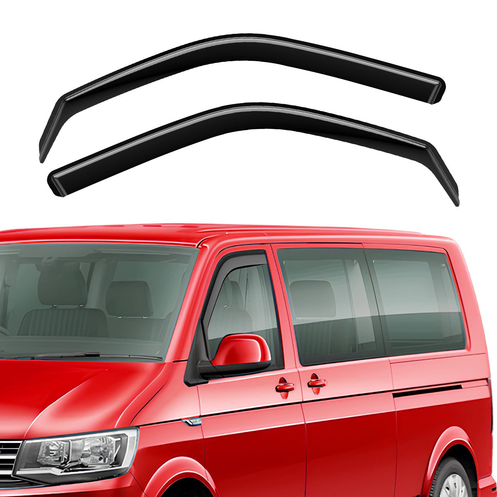 GEARMONSTER Windabweiser kompatibel mit VW T5 T6 2003-2024 Autofenster Regenschutz Regenabweiser Integrierte Deflektoren Integrierter Windabweiser, 2 Stück, Schwarz GEARMONSTER Windabweiser kompatibel mit VW T5 T6 2003-2024 Autofenster Regenschutz Regenabweiser Integrierte Deflektoren Integrierter Windabweiser, 2 Stück, Schwarz von GEARMONSTER
