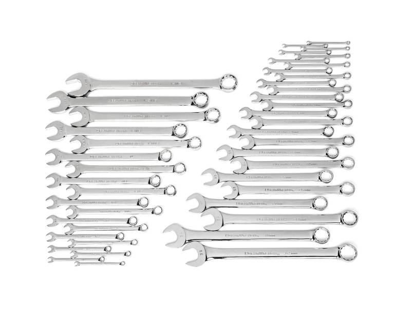 GEARWRENCH 44-teiliges 12-teiliges Ringmaulschlüssel-Set, langes Muster, SAE/metrisch – 81919 von GEARWRENCH