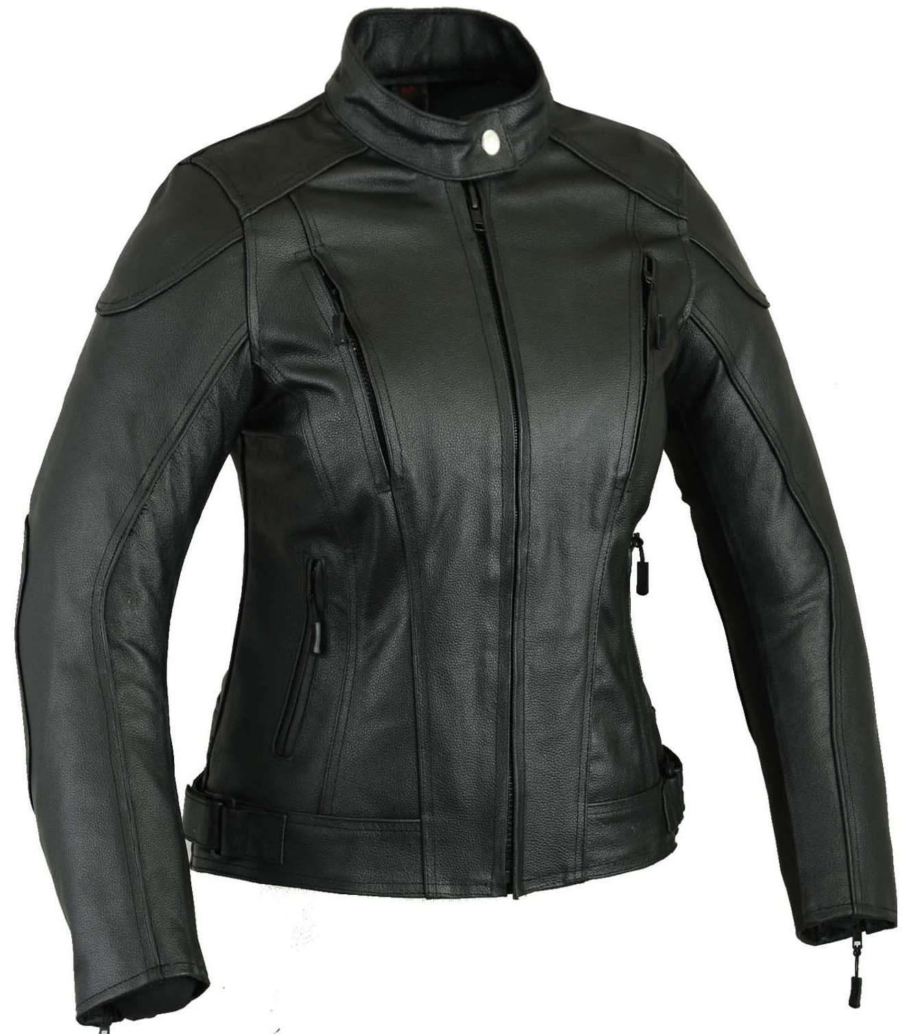 GEARX Impact Leder Motorrad Jacke Frauen Damen Schutz Mantel, XL von GEARX