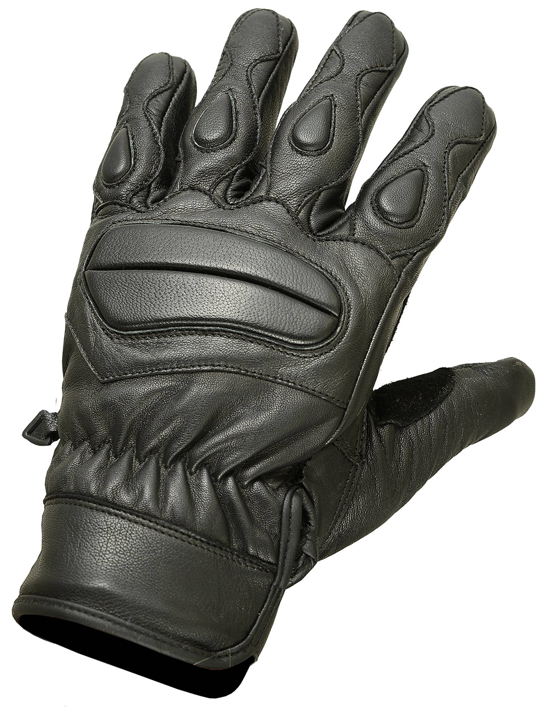 Knöchel gepolsterte Kurze Leder Motorrad Handschuhe, M von GEARX