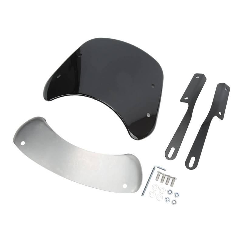Motorrad -Windschutzscheibe, Motorrad -Windschutzscheibe Anti Crack Verstellbare Schutzscheibe Retro Frontverkühlung Motorradverkleidungen Motorradteile Universal für das von GEERYZHE