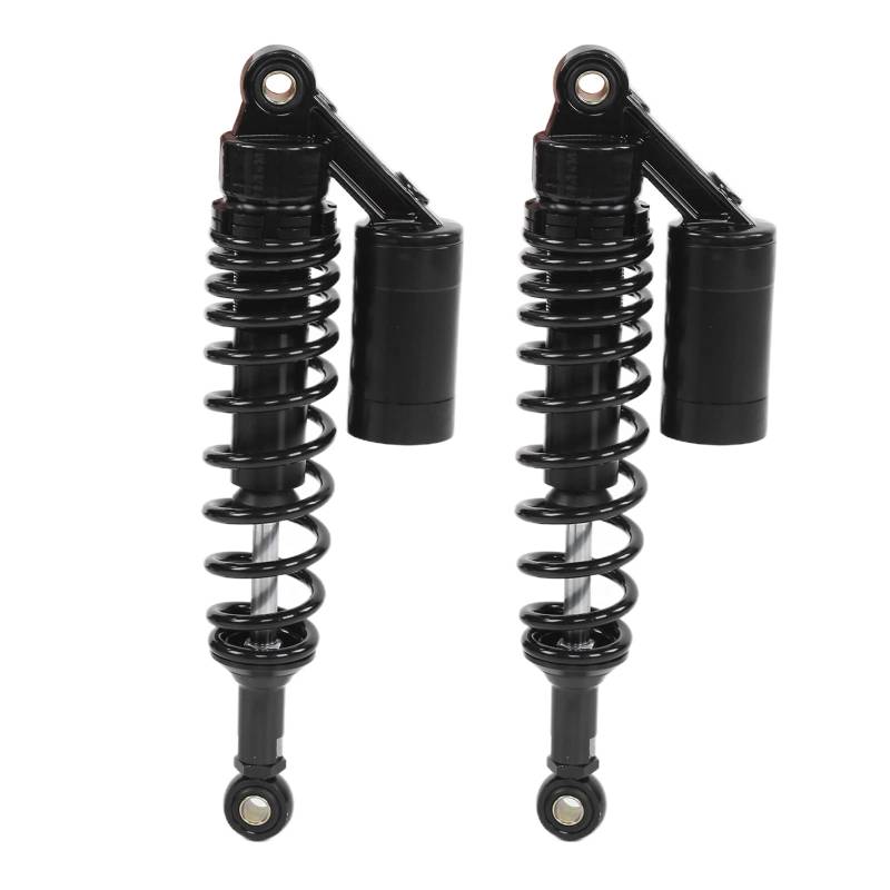 Motorradschocks, Paar 340 -mm -Motorradschockdämpfer Hinterradfeder Feder Motorrad Stoßdämpfer Motorradschockdämpfer Universal für ATV SUV (BLACK) von GEERYZHE