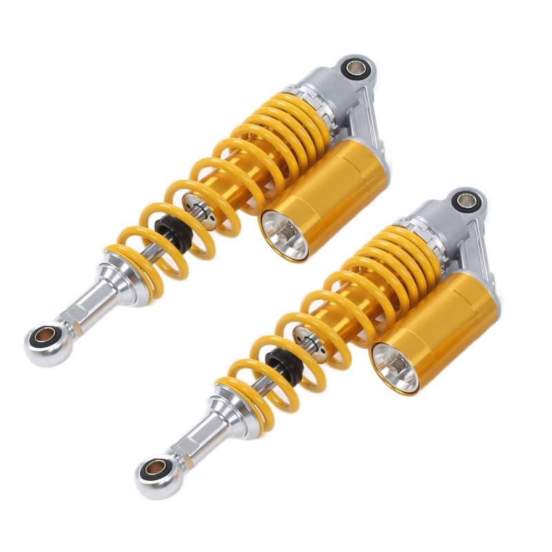 Motorradschocks, Paar 340 -mm -Motorradschockdämpfer Hinterradfeder Feder Motorrad Stoßdämpfer Motorradschockdämpfer Universal für ATV SUV (YELLOW) von GEERYZHE