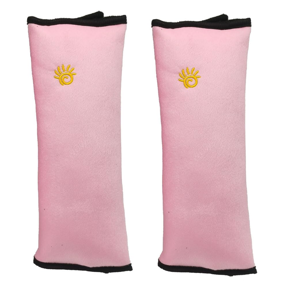 Auto-Sicherheitsgurtkissen, Kindersitzkissen, Autositzgurtkissen für Kinder, Baby-Kopfstütze, Schlaf auf Reisen, 2 Stück (2 Rosa) von GEEWIN