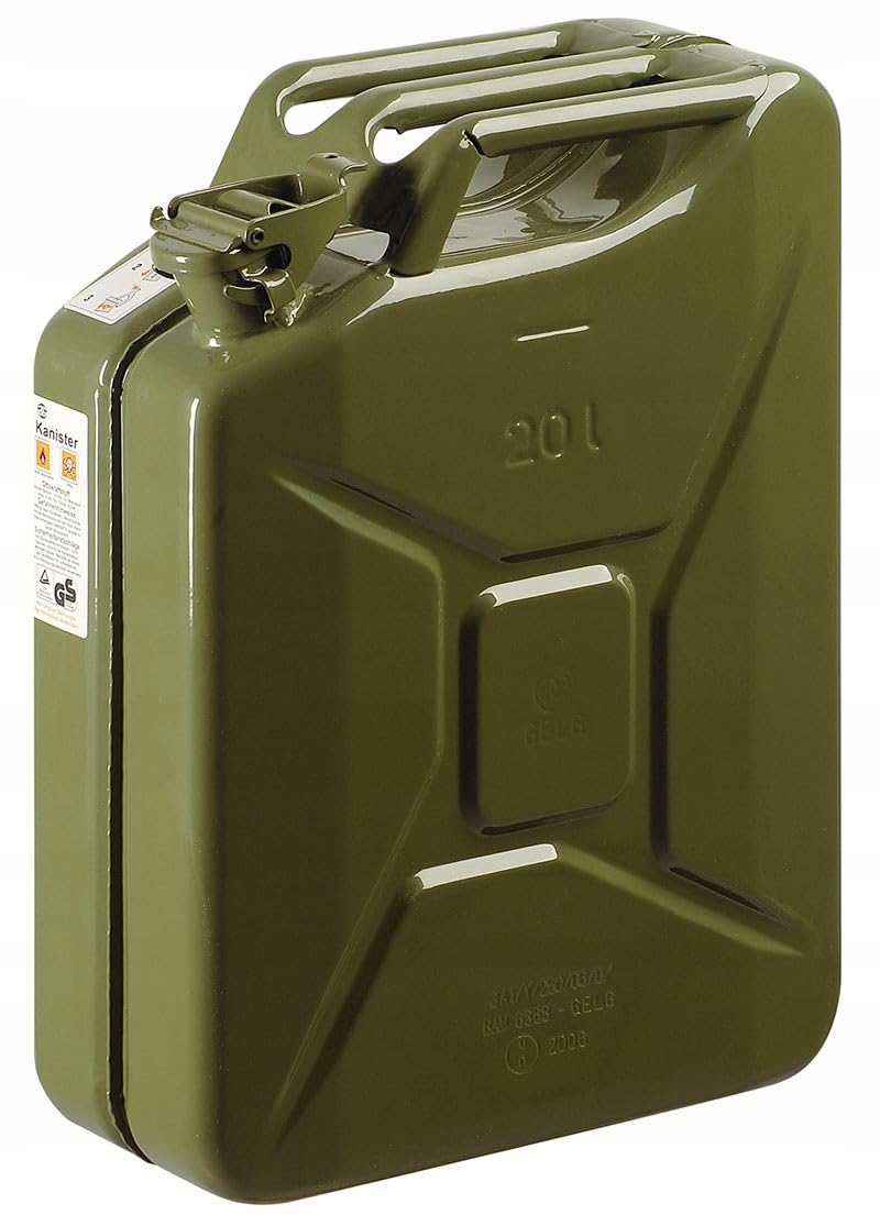 Benzinkanister Kraftstoffkanister Metall 20 Liter Kanister für Benzin und Diesel GRÜN ral 6003 Benzinkanister Kraftstoffkanister Metall 20 Liter Kanister für Benzin und Diesel GRÜN ral 6003 von GELG