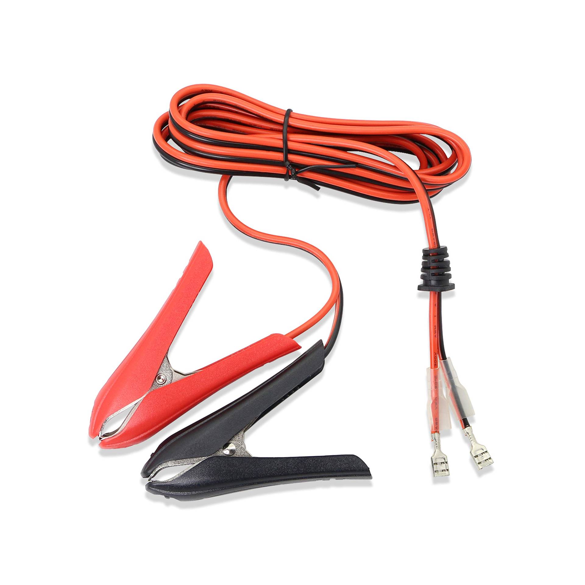 GELRHONR Batterie Krokodilklemmen mit kable 1.8M,18AWG 12V 24V Autobatterie Clip Verlängerungskabel mit Quick Splice Crimp Lock Terminal von GELRHONR