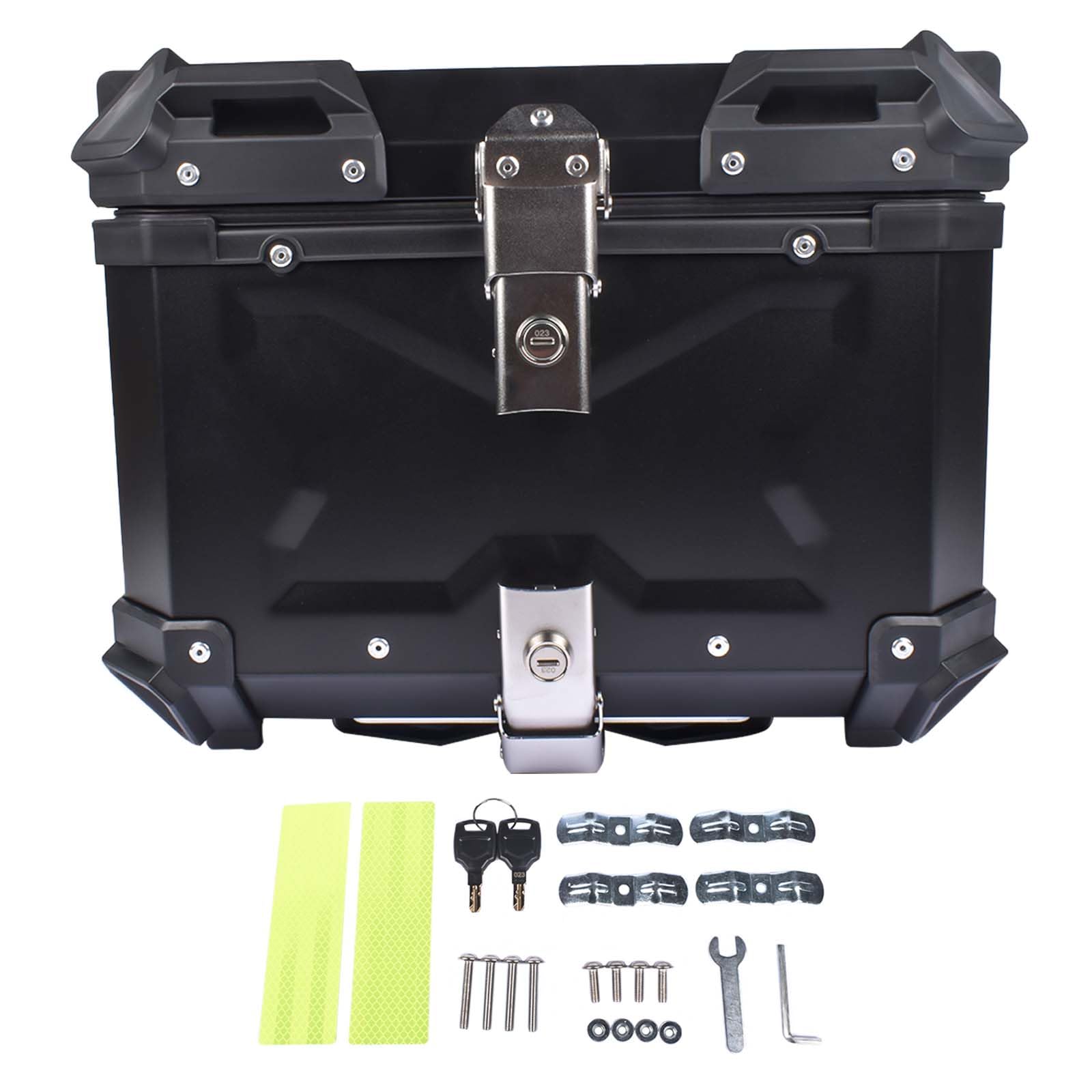 GELUOXI 45L große Kapazität Motorrad Heckbox Top Case Scooter Gepäck Aufbewahrung Tour Tail Box, Dual-Key Storage Carrier Case GELUOXI 45L große Kapazität Motorrad Heckbox Top Case Scooter Gepäck Aufbewahrung Tour Tail Box, Dual-Key Storage Carrier Case von GELUOXI