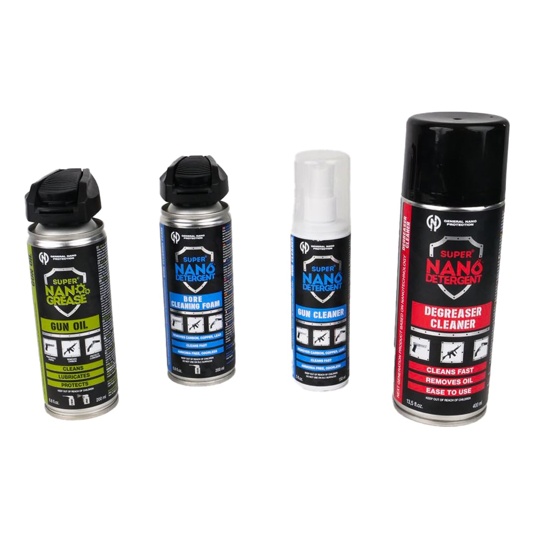General Nano Protection SUPER NANO Waffenreinigungsset Öl Reiniger Teilereiniger Reinigungsschaum Set rundum sorglos paket General Nano Protection SUPER NANO Waffenreinigungsset Öl Reiniger Teilereiniger Reinigungsschaum Set rundum sorglos paket von GENERAL NANO PROTECTION