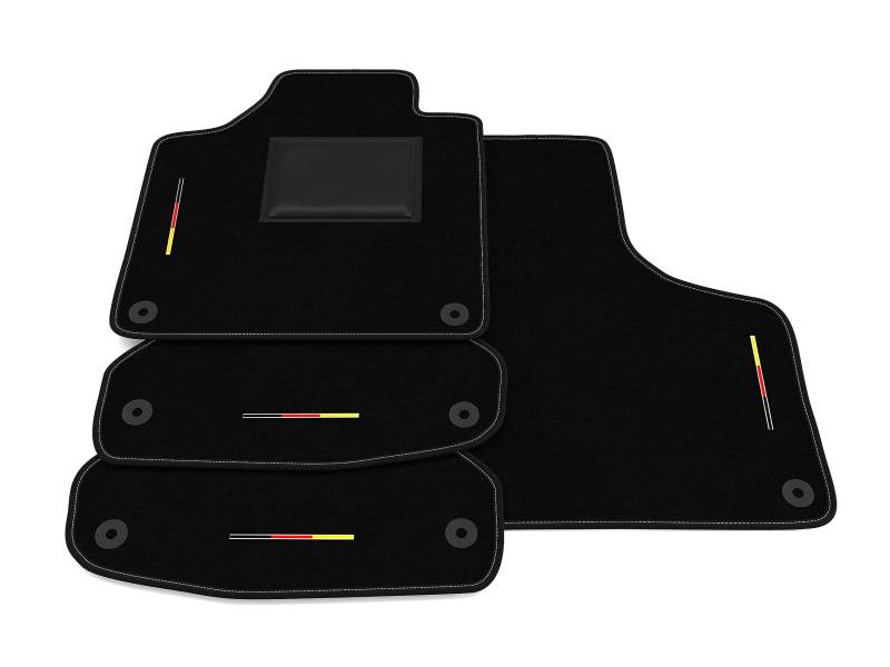 Fußmatten kompatibel mit Audi A3 8P7 Cabrio 2008-2013, Flagge Deutschland, Custom Auto Fußmatten Kit, Teppich Teppich Set, Autoteppich von GENERISCH