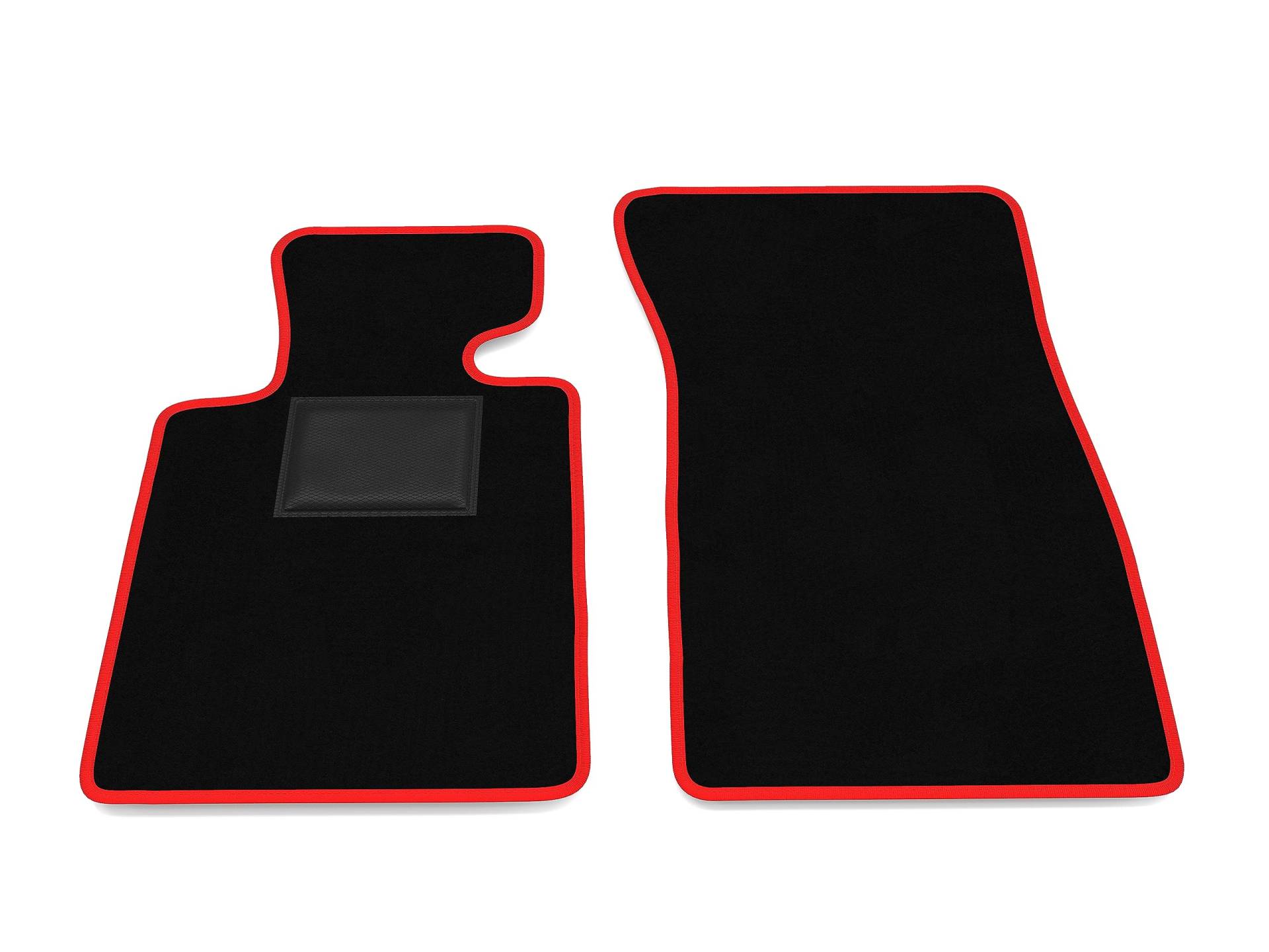 Fußmatten kompatibel mit BMW Z4 E85 2002-2009, rote Umrandung, Autofußmatten-Kit, Samtteppich-Set, Autoteppich von GENERISCH